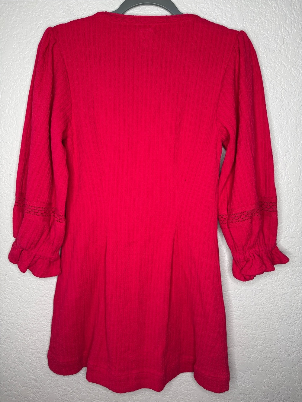 Free People Free-est Jules Mini Dress Medium Magenta Square Neck - Picture 7 of 7